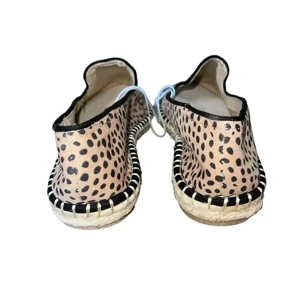 Espadrille Loafers Dotted Leopard Slip On Shoes - Picture 3 of 7
